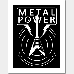 Heavy Metal Power Guitar Posters and Art